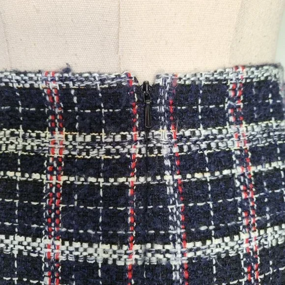 Forever New Multicolour Tweed Faux Wrap Mini Skirt Size 12 - Picture 6 of 7